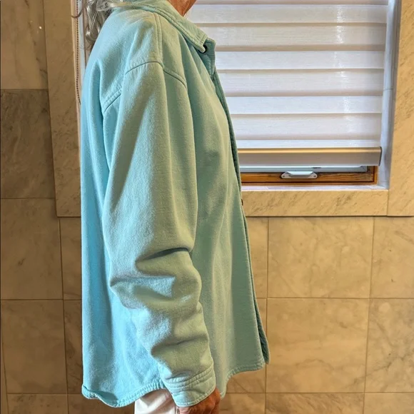 Women's Light Blue Button-Up Jacket - Picture 2 of 3